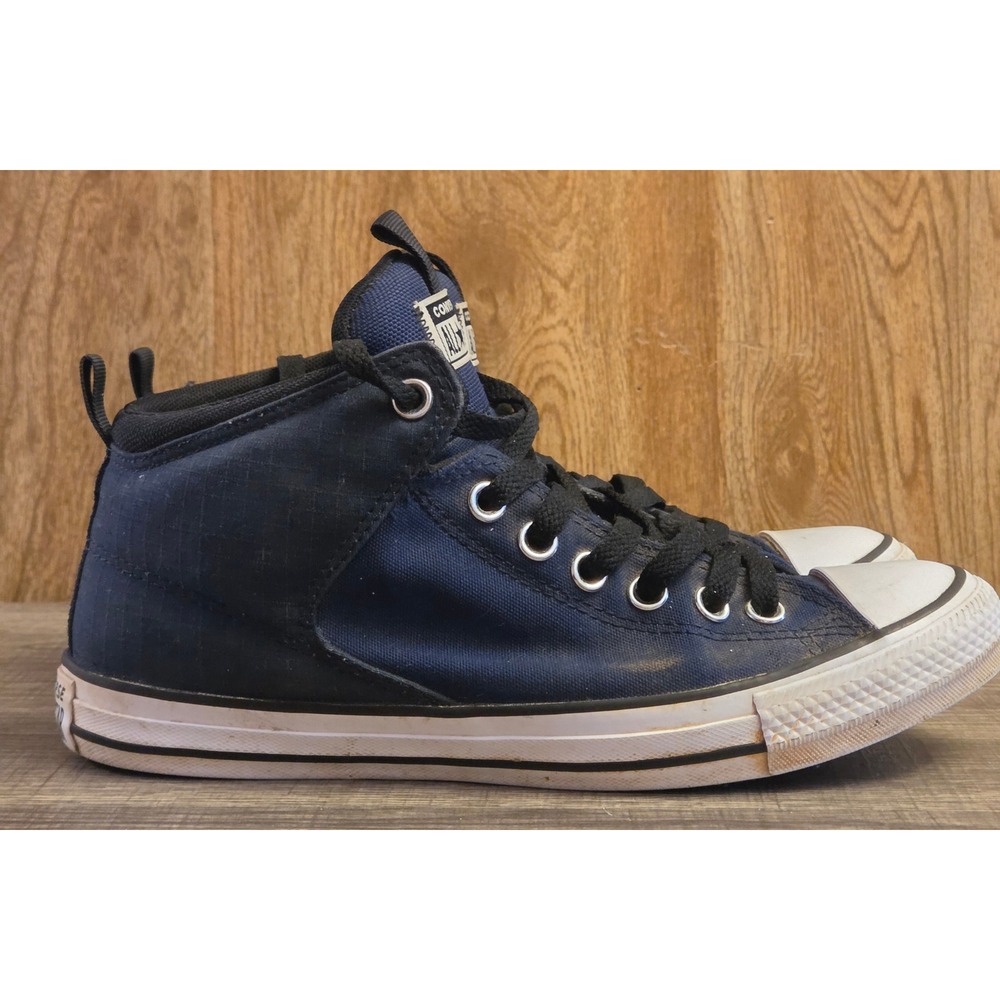 Converse Chuck Taylor All Star High Street Mid Sneakers Mens 7.5 Womens 9.5 Navy - Picture 1 of 11